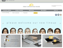 Tablet Screenshot of firstadvantagebanking.com